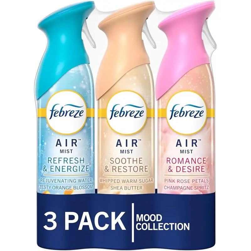 3 Pack Air Freshener Mist Odor-Fighting Air Freshener Refresh & Energize 8.8 oz