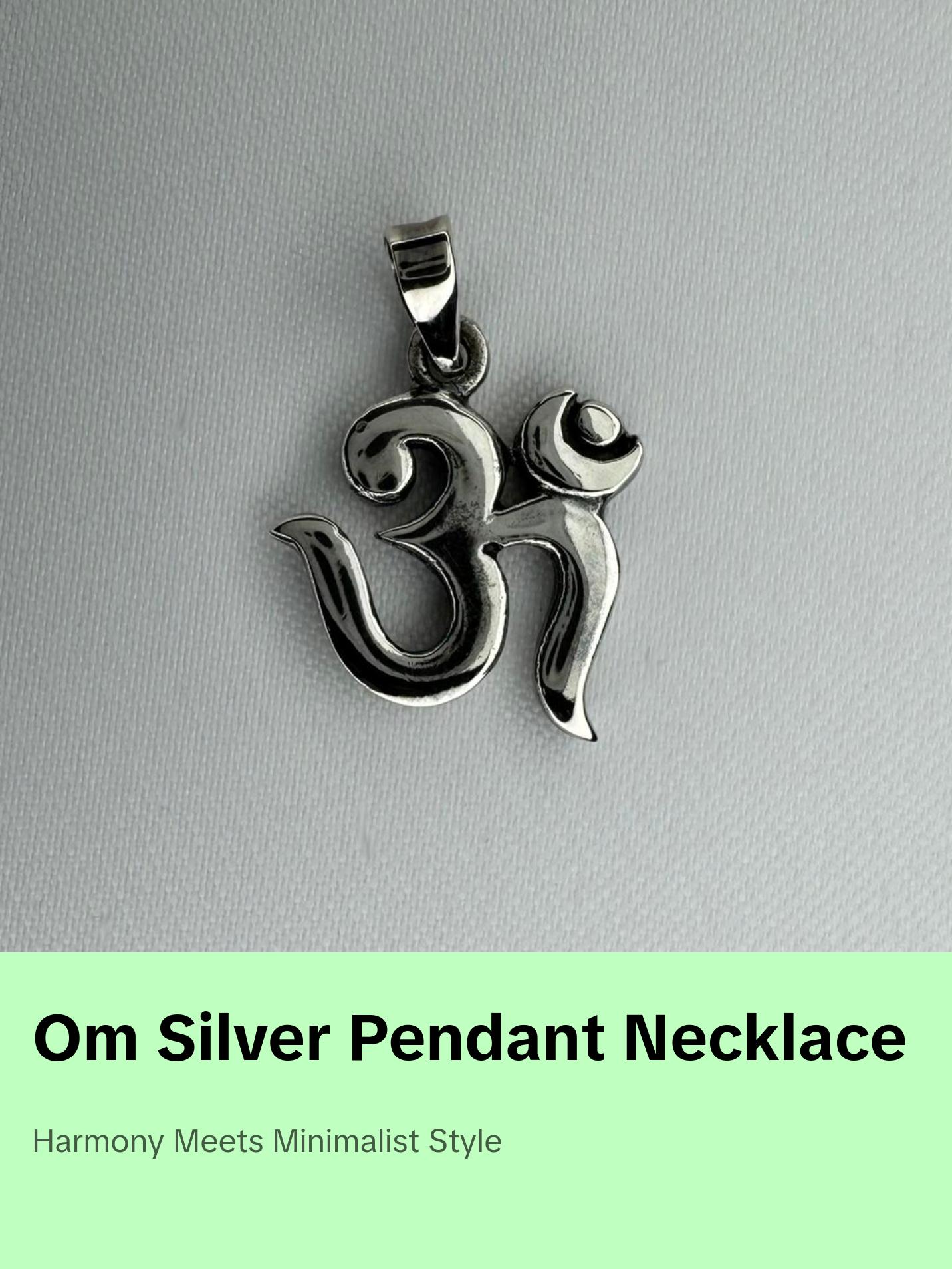 Modern OM Symbol Sterling Silver Pendant Modern OM Symbol Sterling Silver Pendant