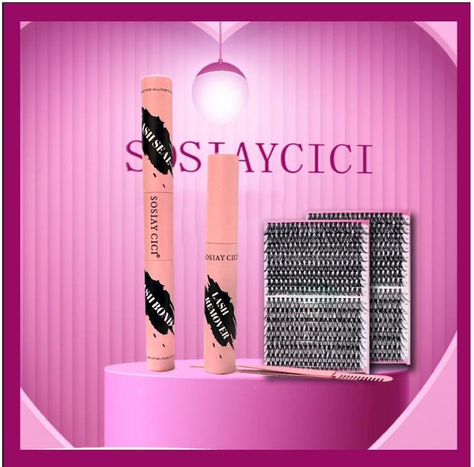 SOSIAY CICI Lashes Lazy Girl & Venus With InvisibleBand DlY Eyelash Extension Kit Bond and SealEyelash Glue and Lash Remover Beginner FriendlyIndividual Lashes Waterproof and Long lastingMakeup For Girl