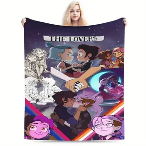 Owl House Anime Theme Print Flannel Blanket - Warmth in all seasons, perfect for sofas, offices, and travel, durable and comfortable - Perfect gift