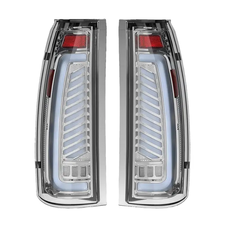 1988–1999 Chevy GMC C/K LED Tail Lights | Transparent Lens | Sequential Turn Signal | Classic Body Only