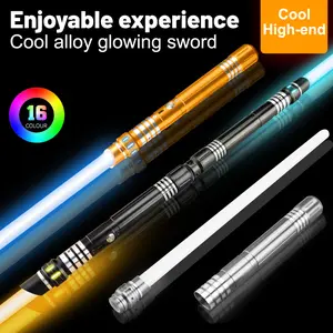 Kids Toys Feather Real Lightsaber Alloy Hilt  Control 3 Modes Type-C Rechargeable 2 in 1 Dueling Light Saber for Kids and Adults