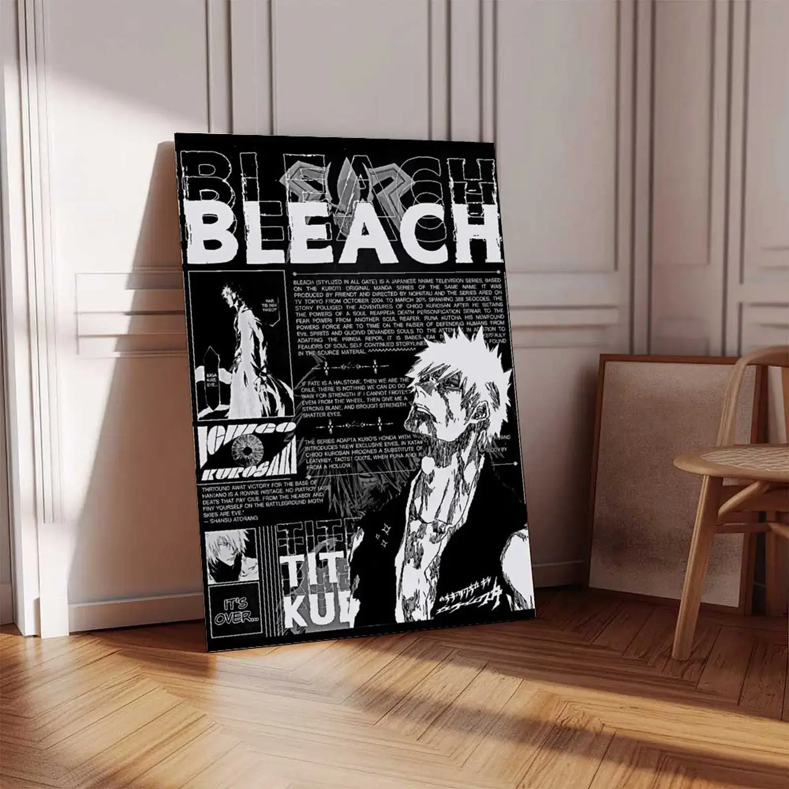 Manga Wall Ichigo Kurosaki Manga Poster Must-Have for Bleach Enthusiasts Art Manga Wall Ichigo Kurosaki Manga Poster Must-Have for Bleach Enthusiasts Art