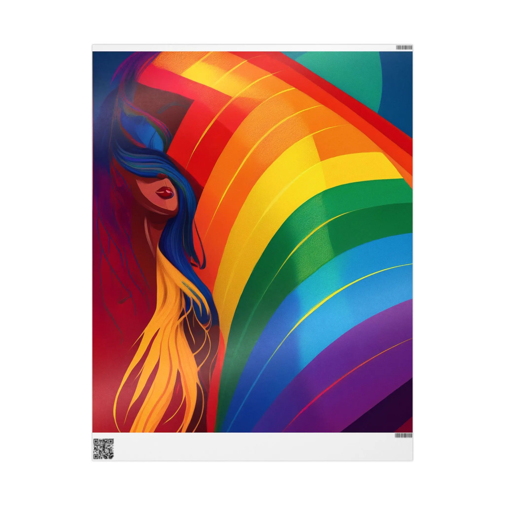 Vibrant Rainbow Wrapping Paper, Colorful Gift Wrap for Birthdays, Pride Events, Celebrations, Eco-Friendly Gift Packaging, Festive Wraps