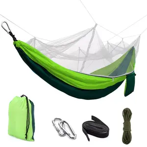 Ultra-Light Portable Twin Hammock, Camping Outdoor Leisure Essential, Thickened Load-Bearing Anti-Tip Design, Yard Balcony Home Swing Bed