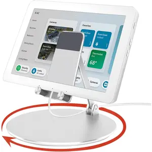 Swivel and Tilt Stand for Echo Hub, with 360?Rotating Base,Desk Stand for Alexa Hub, Multi-Angle, Foldable Mount Holder for Echo Hub 8"   Control Panel and 4-12.9" iPads/Tablets