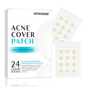 Hydrocolloid Acne Cover Patches with Centella & Melaleuca, 24 Pcs Invisible Spot Stickers, Acne Pimple Patch, Blemish Protection, Acne Spot Treatment for Clear Skin