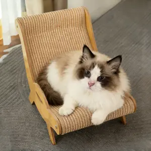 Durable Cat Scratching Post Chair Shape Design, Anti-Scratch Pet Bed, Durable Scratcher Board for Cats & Kitties, Stylish Furniture Accessory for Home