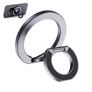 Dual Sided Magnetic Phone Ring Grip, Magnetic Phone Stand & Fold Kickstand Holder, Universal Finger Bracket Compatible with Car Mount for iPhone 17 16 15 14 13 Pro Max Plus
