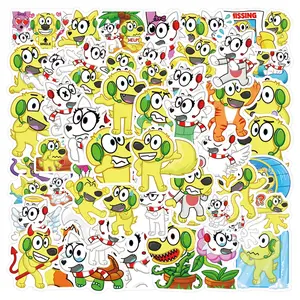 54pcs American Esports Commentary Snowi & Tyler Cartoon Graffiti Stickers, Waterproof Luggage Cup Decals, Fun Decorative Stickers