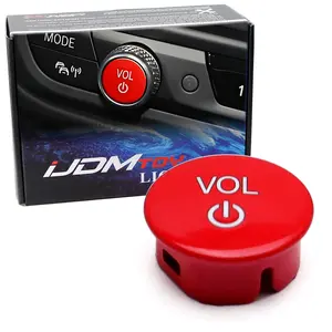 iJDMTOY Sports Red Center Console Stereo Vol Volume Knob Control Button For BMW New Gxx 2 3 4 8 Series X3 X5 X6 X7 Z4