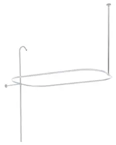 Kingston Brass ABT1040-1 Oval-Shape Shower Riser With Enclosure - Polished Chrome