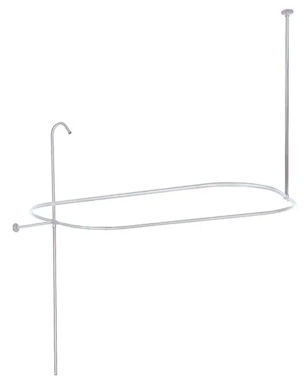 Kingston Brass 62 Inch Shower Riser (ABT1040-1) Polished Chrome - Wall Mount Oval Tarnish-Resistant Unit with Enclosure, 36 in Ceiling Support, 57x31" (57x31") Dimensions, Durable Bathroom Shower System Component