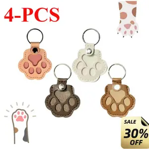 4 pack-Cat and dog hair keychain hanger creative pet cat and dog hair decoration for pet owners to collect and commemorate.Cat and dog hair keychain owners to collect and commemorate