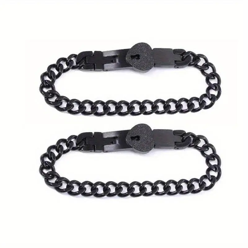 Couples Lock Bracelets Friendship Matching Bracelet Long distance BG GF 2 pieces lock bracelet Couples Lock Bracelets Friendship Matching Bracelet Long distance BG GF 2 pieces lock bracelet