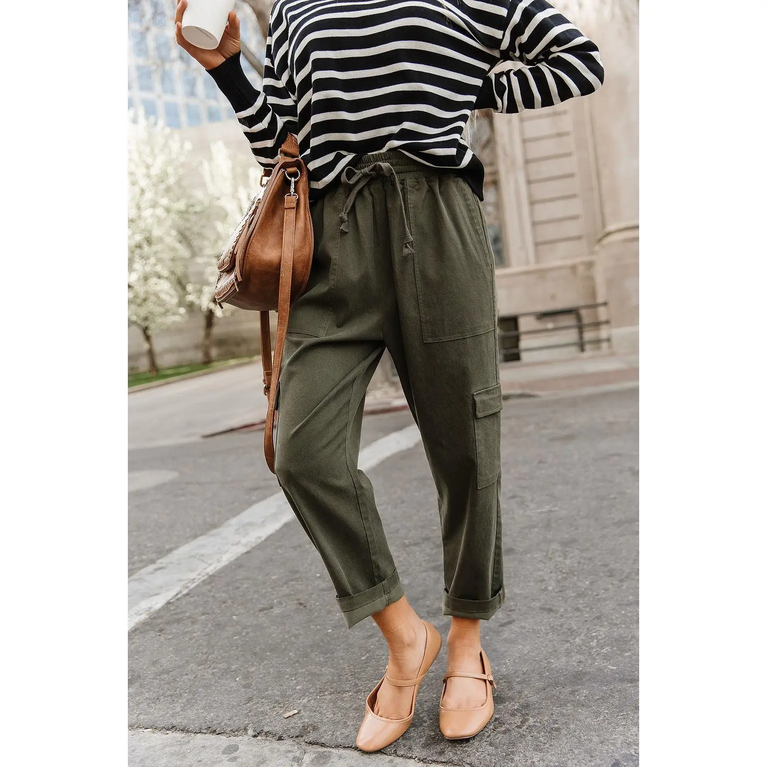 Cargo Cutie Crop Pant - Olive Fit Cargo Pants