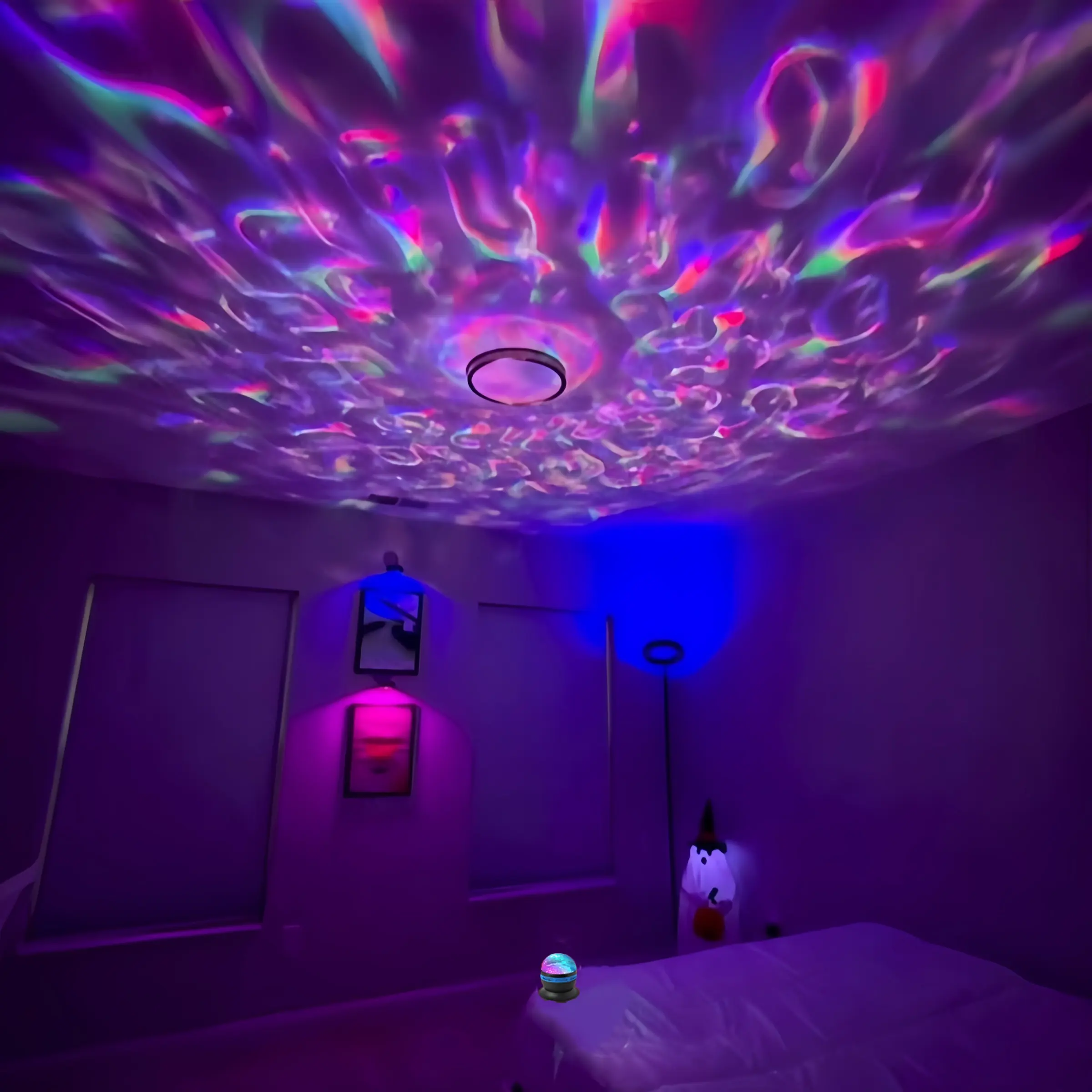 16 Color Arctic Aurora Water Ripple Projection Night Light, Atmosphere Lamp, Remote Control, USB Wave Night Lamp Projector, Valentine's Day Decor, Room Decoration