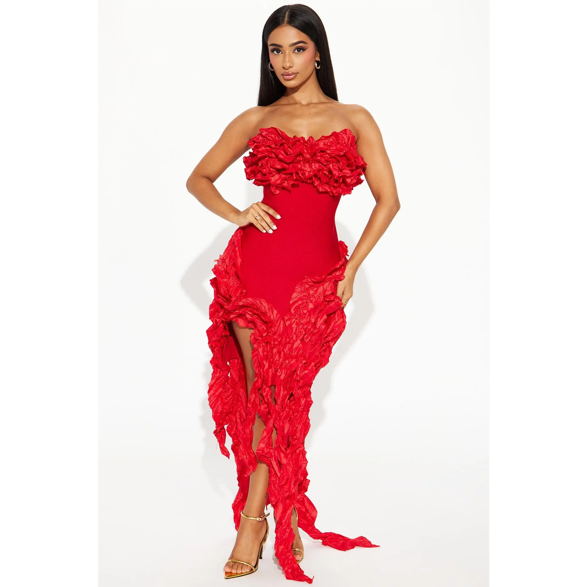 Leila Bandage Mini Dress - Red