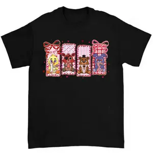Five Nights at Freddy's Valentine Kids Graphic Tee FNAF Gamer Character Shirt