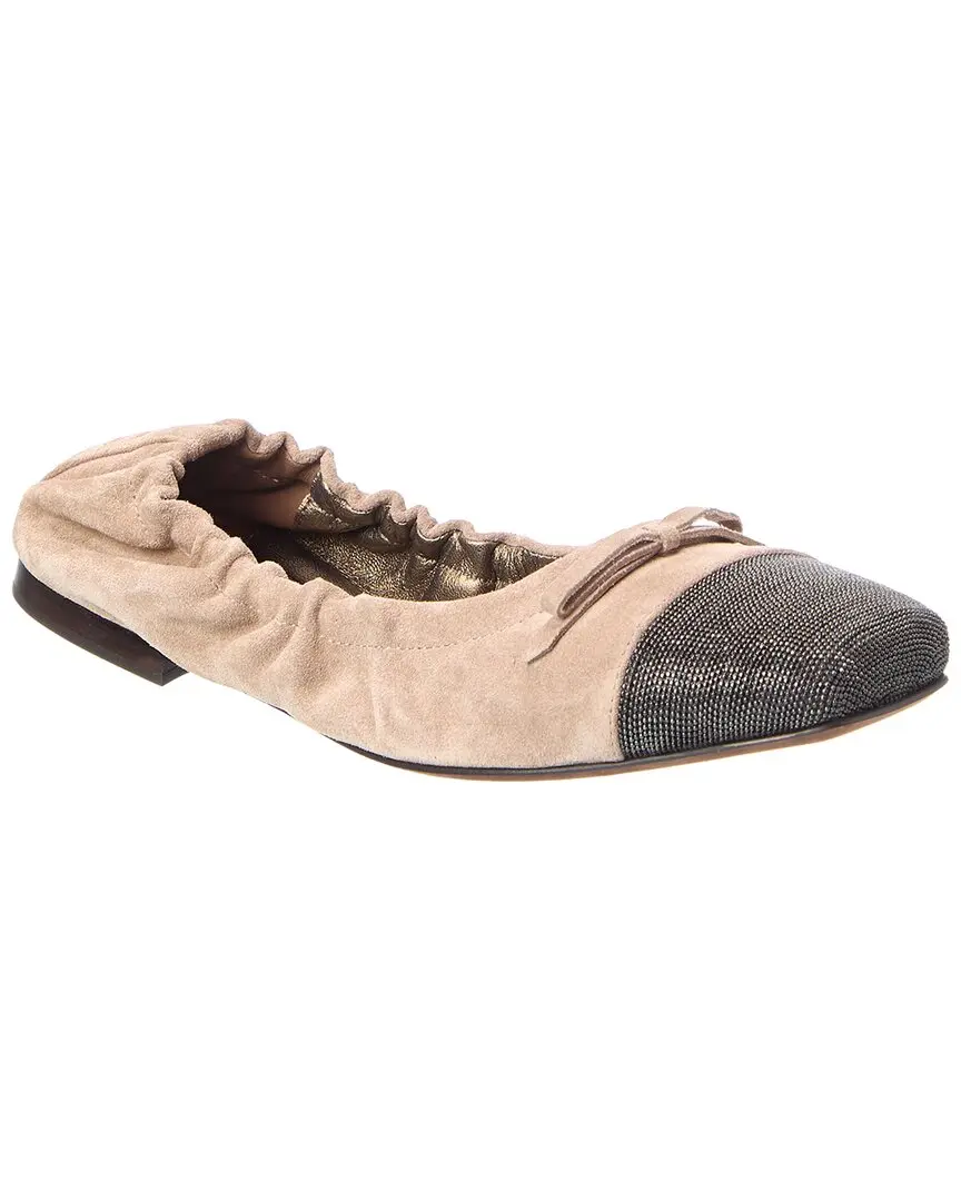 Brunello Cucinelli Suede Flat