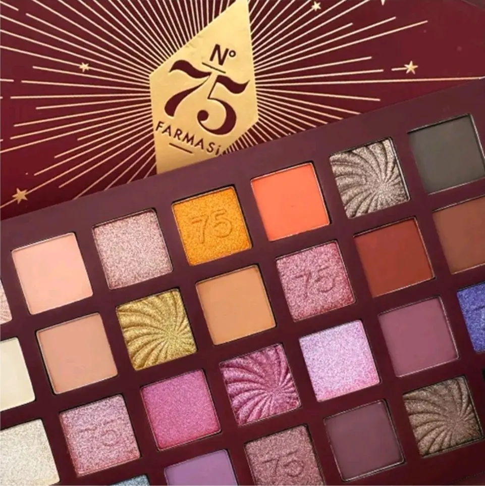 FARMASI No. 75 Anniversary Eyeshadow Palette - 28 Timeless Sophisticated Shades Limited Edition for Celebrating 75th Anniversary