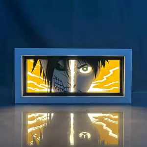 Attack on Titan Eren Titan  LED Lightbox Night Light, Decorative LED Lamp, Anime Lover Decor, LED Box Gift, Lightbox Art Decor Anime