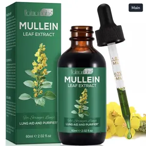 Halmontabs Mullein Leaf Extract with Chlorophyll 60ml - Lung Aid Purifier & Cleanse - 2.02 fl oz Bottle
