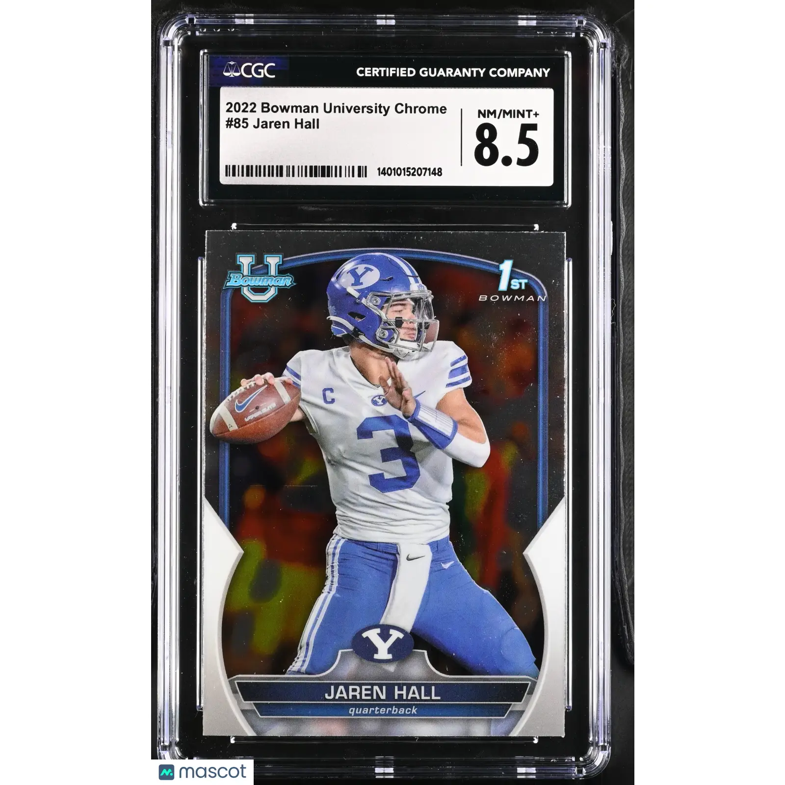 Jaren Hall CGC 2022 University Chrome #85 Football 8.5