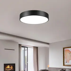 ENATECLITE Matte Black Flush Mount Ceiling Light, 3000-5000K 13inch Modern Bedroom Lighting Fixtures Ceiling Mount, Dimmable Overhead Led Light Fixture for Hallway Bathroom Stairwell, ETL Listed