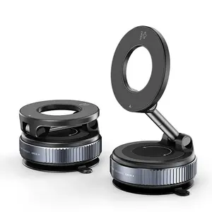 2026 Edition Enhanced Vacuum Magnetic Car Phone Holder - 360° Reinforced Type - 96 Pound Super Strong Pulling Force Cup-Type Phone Holder, Suitable for MagSafe Phone Holders, Can Be Used to Fix iPhone and Android Phones at Your Car/ Gym/ Mirror Side.