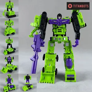 6-in-1 Mini Transforming Robot Action Figure Toy Set - Ideal Gift for Children - 8.66inches Height