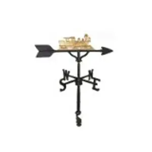 212 MAIN Montague Metal Products 200 Series 32 In. Gold Aluminum Directional Arrow Weathervane, Adjustable Outdoor Decor