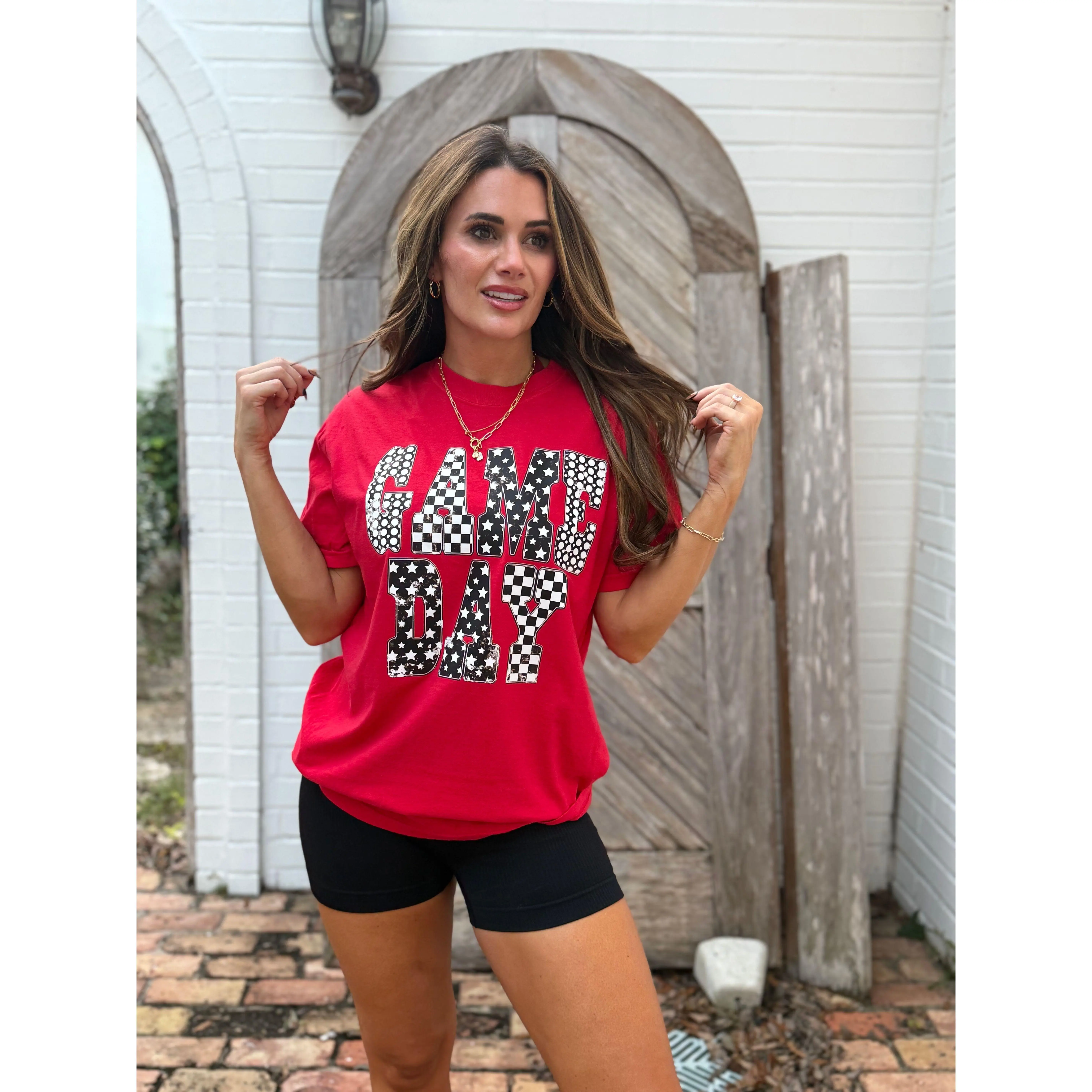 Black & White Patterns Game Day Tshirt