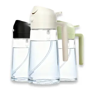 Cooking Special Oil Sprayer 3pcs 16oz Large Capacity 2 in 1 Dispenser Kitchen Olive Oil Sprayer Air Fryer Salad BBQ Oil Bottle