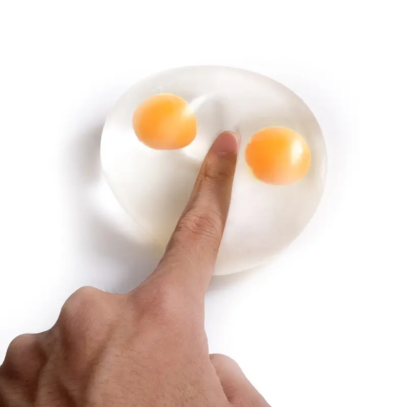Portable Double Yolk Egg Squishy Fidget Toy - Sensory Play Tool, Stress Relief Item, Ideal for Classroom Prizes, Holiday Gifts
