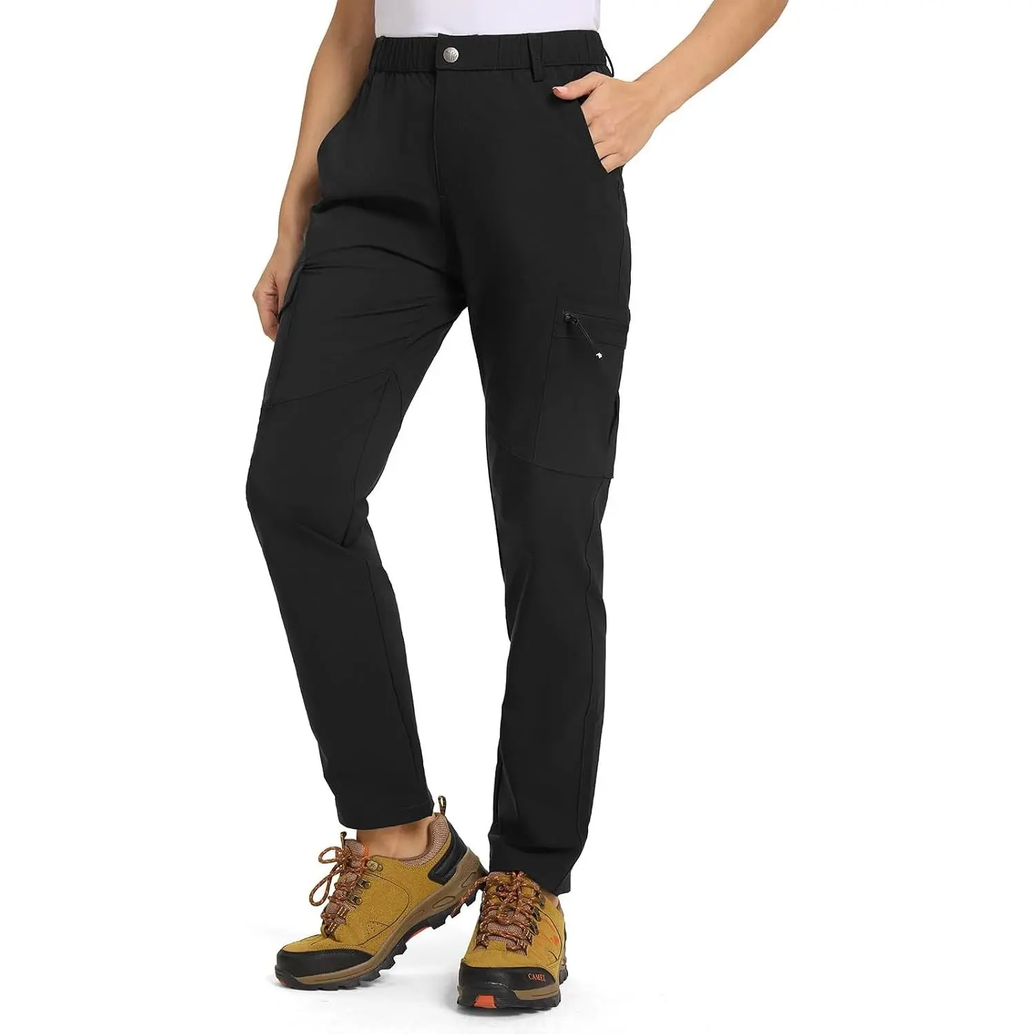 Women's Hiking Cargo Pants Lightweight Water Resistant Quick Dry Fishing Camping Travel Work Pant with 6 Pockets