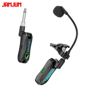 JAMJUM Ws-Mic2 Wireless Saxophone Microphone, High-Quality Sound, Directional Noise Reduction, Rechargeable Battery, Ideal for Saxophone player