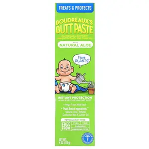 Boudreaux's Butt Paste Diaper Rash Ointment, With Natural Aloe, 4 oz (113 g)