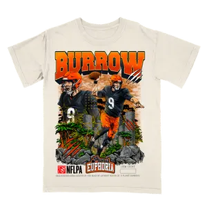 Joe Burrow V2 #9 Bengals Tee #/500 | Cool Joe QB Gear, Who Dey Fan Identity, Limited Retro Washed Precision Passer Essential