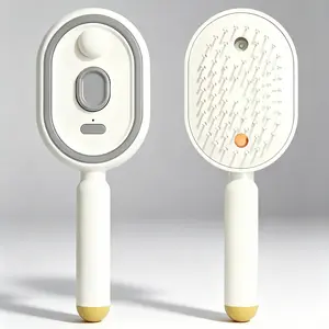 Electric Spray Air Cushion Hair Brush, Self-Clean Anti-Static Detangling Comb, Volumizing Scalp Brush for Dry Frizzy Hair, No Essential Oil