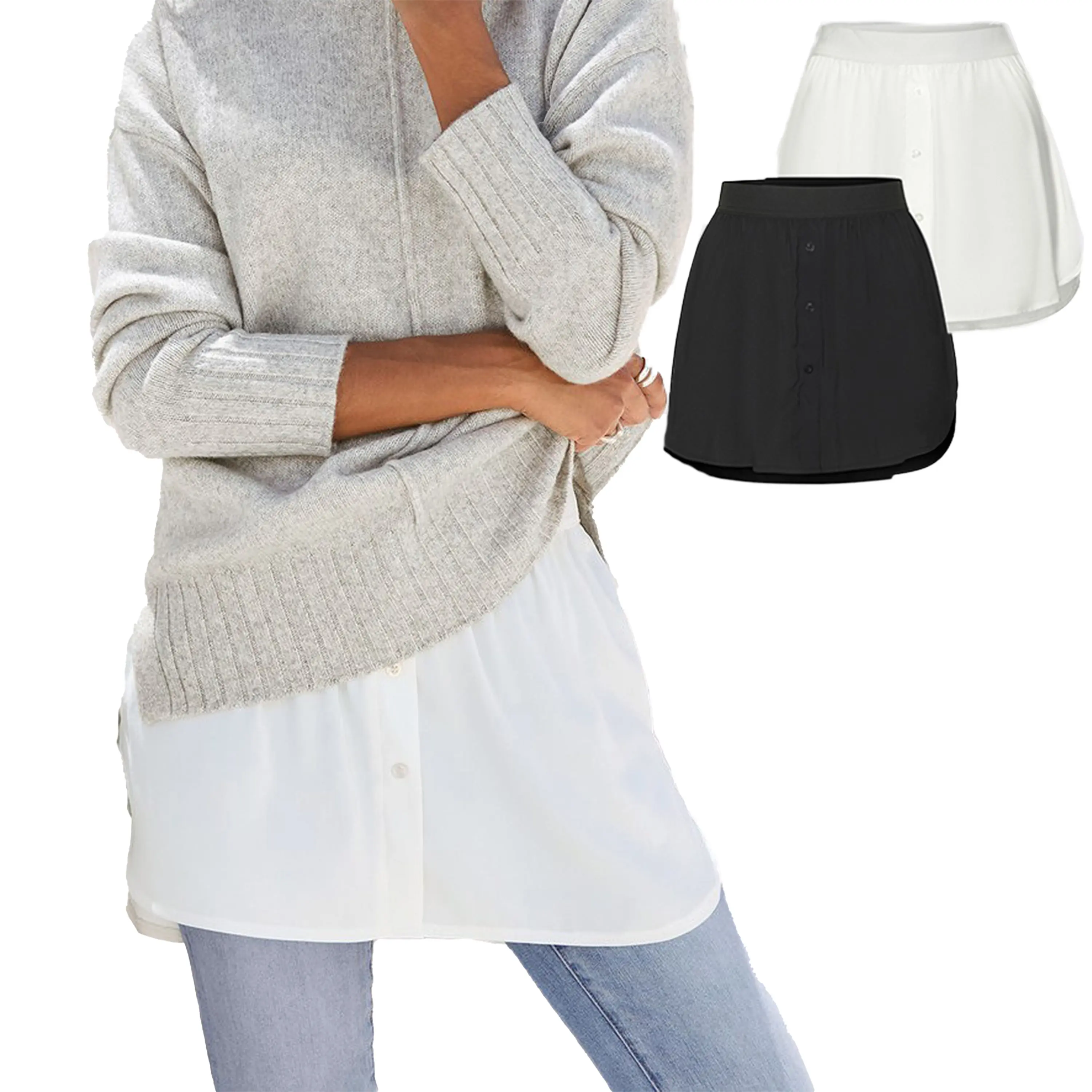 Women's 2 Pack Blouse Shirt Shirt Extenders