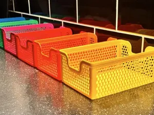 3D Printed Stacking Baskets – Modular Storage Solution – Customizable Desk Organizer