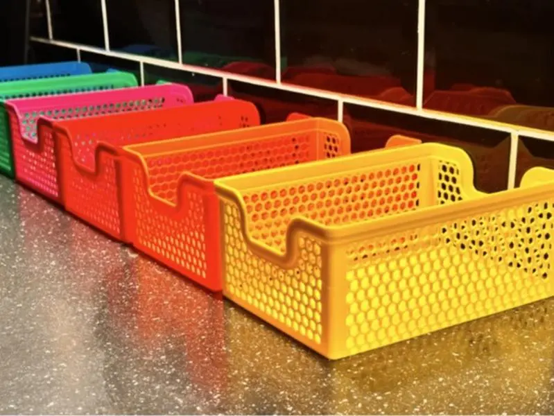 3D Printed Stacking Baskets – Modular Storage Solution – Customizable Desk Organizer