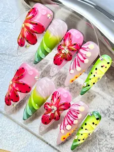 Tropical Seashell Press-On Nails - Solid Color, Diamond Tip, Luminary Gel, Short Coffin Shape, Reusable Premium Nail Art for Handmade, Long-Lasting Fake Nails