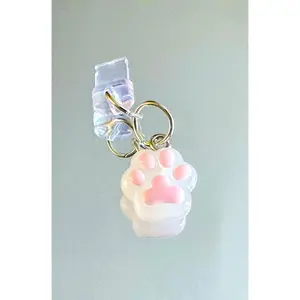 pink paw charge port charm