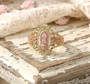 Our Lady  of Guadalupe Ring Gift Confirmation Gift Electroplated Two Tone