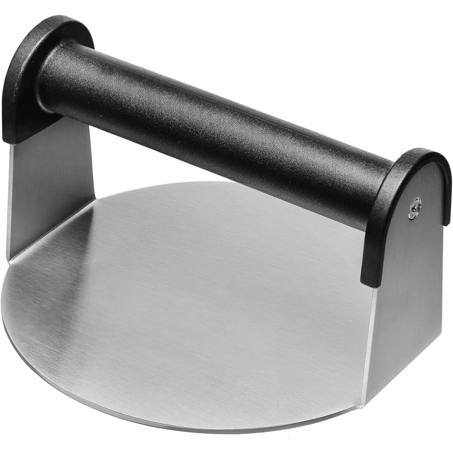 Burger Press, 6'' Round Burger Smasher for Griddle with Heat-Resistant Handle, Stainless Steel Non-Stick Hamburger Smasher Tool for Flat Top Griddle, Grill, BBQ, Cooking,  Package