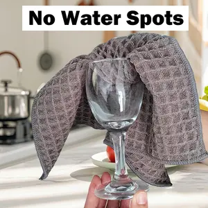 10 Counts Waffle Wash Cloths, Advanced Cotton Body and Face Cleaning Cloths, featuring Bright - Hued Designs, in Random Colors.