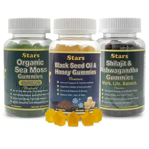 Beauty, Wellness & Clarity Pack | Black Seed Oil, Sea Moss, Shilajit & Ashwagandha Gummies | Plant-Based Superfood Trio