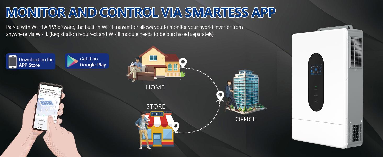 12KW 48V Split Phase Hybrid Solar Inverter, 18000W PV Input & 250A Fast Charge, 120V/240V Off-Grid System, 2 MPPT, WiFi Monitor, 6-Unit Parallel, UL Listed for Home Battery Backup (Li-ion/Lead Acid) 12KW 48V Split Phase Hybrid Solar Inverter, 18000W PV Input & 250A Fast Charge, 120V/240V Off-Grid System, 2 MPPT, WiFi Monitor, 6-Unit Parallel, UL Listed for Home Battery Backup (Li-ion/Lead Acid)